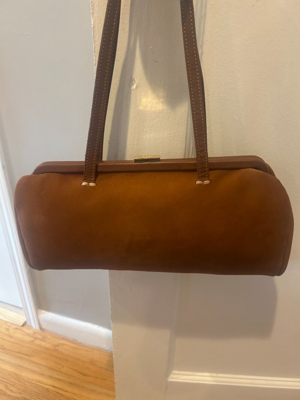 NWT Clare V. Yvette Bag Hazelnut Brown Nubuck Suede Shoulder Bag - Picture 2 of 5